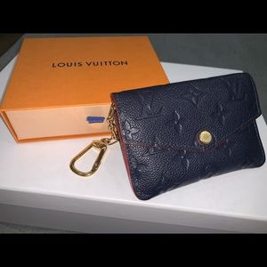 SOLD Louis Vuitton M62017 Key Pouch Navy & Red